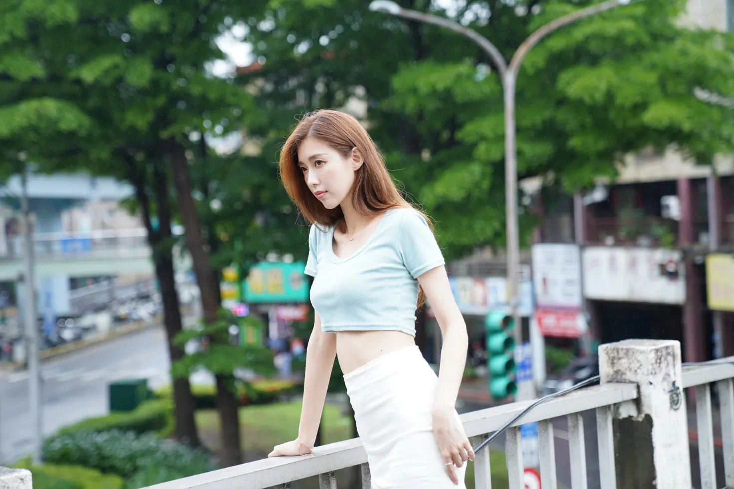 [Mzsock] NO.129 Liao Tingqi’s midriff-revealing short skirt shows off her beautiful legs street photography#[99P]-24