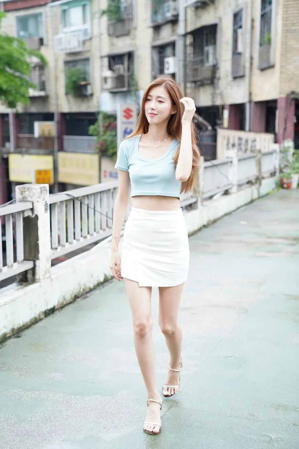 [Mzsock] NO.129 Liao Tingqi’s midriff-revealing short skirt shows off her beautiful legs street photography#[99P]-40